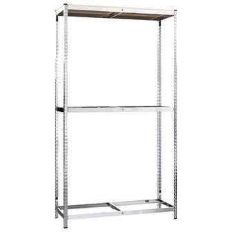 Bandenrek 2-laags 110x40x180 cm staal zilverkleurig 2