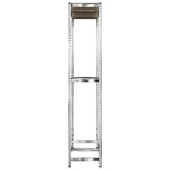 Bandenrek 2-laags 110x40x180 cm staal zilverkleurig 5