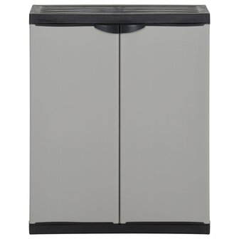Tuinafvalkast 68x40x85 cm polypropeen grijs en zwart 3