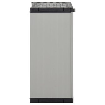 Tuinafvalkast 68x40x85 cm polypropeen grijs en zwart 4