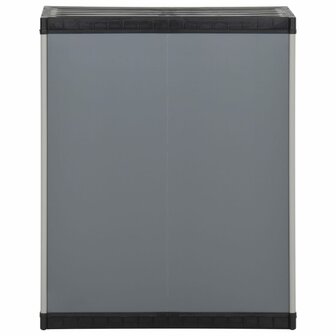 Tuinafvalkast 68x40x85 cm polypropeen grijs en zwart 5