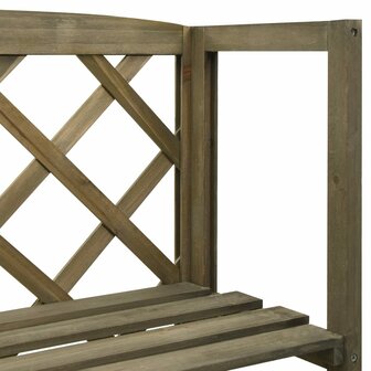 Latwerk met schappen 55x30x140 cm massief vurenhout grijs 5