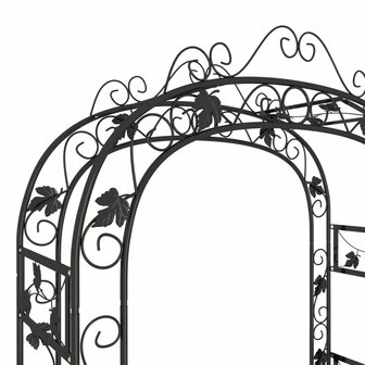 Tuinboog 116x45x240 cm staal zwart 5