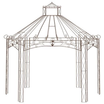 Tuinpaviljoen 400x258x378 cm ijzer antiekbruin 2