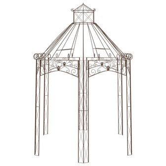 Tuinpaviljoen 400x258x378 cm ijzer antiekbruin 3