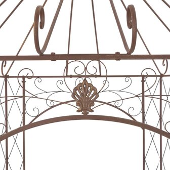 Tuinpaviljoen 400x258x378 cm ijzer antiekbruin 4