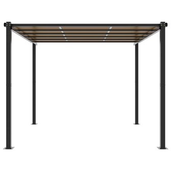 Tuinpaviljoen 3x3 m aluminium antracietkleurig 4