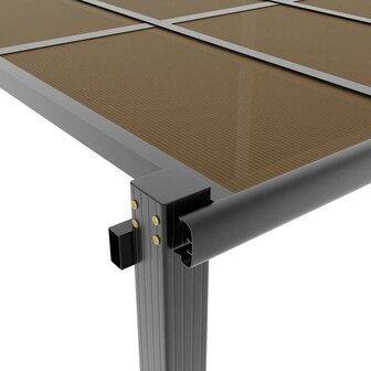 Tuinpaviljoen 3x3 m aluminium antracietkleurig 5