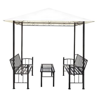 Tuinpaviljoen met tafel en bankjes 2,5x1,5x2,4 m 3