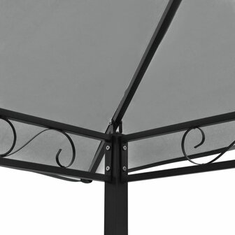 Tuinpaviljoen met tafel en bankjes 2,5x1,5x2,4 m antraciet 4