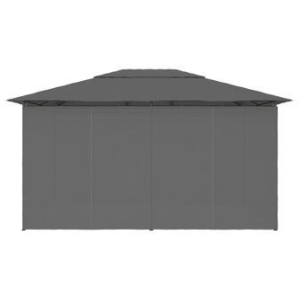 Tuinpaviljoen met gordijnen 4x3 m antraciet 5