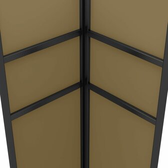 Prieel met dubbel dak en LED-lichtslinger 3x3x2,7 m taupe 6