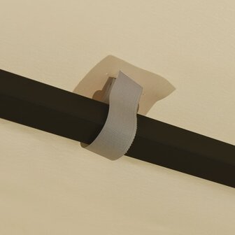 Prieel met LED-lichtslinger 3x3 m cr&egrave;mekleurig 6