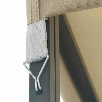 Prieel met LED-lichtslinger 3x3 m cr&egrave;mekleurig 8