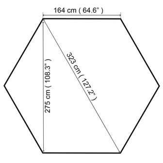 Tuinprieel 180 g/m&sup2; 323x275x265 cm wit 7