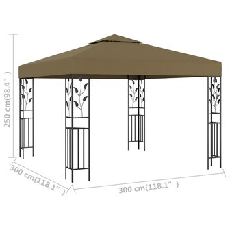 Prieel 180 g/m&sup2; 3x3 m taupe 5