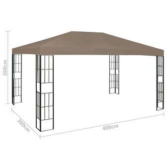 Prieel 4x3 m taupe 7