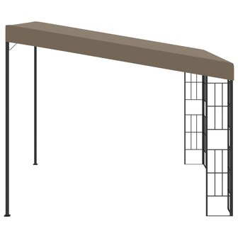 Wandprieel 3x3 m stof taupe 3