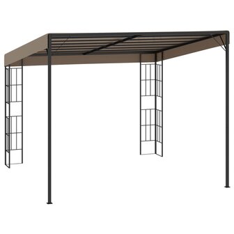 Wandprieel 3x3 m stof taupe 4