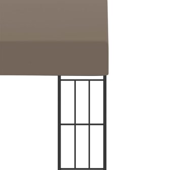 Wandprieel 3x3 m stof taupe 5