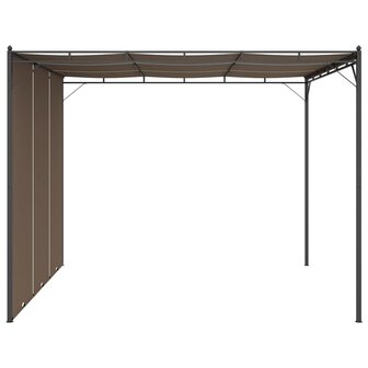 Tuinprieel met zijgordijn 3x3x2,25 m taupe 4