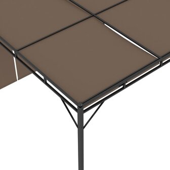 Tuinprieel met zijgordijn 3x3x2,25 m taupe 8