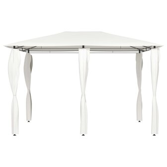 Prieel met paalhoezen 160 g/m&sup2; 3x4x2,6 m cr&egrave;mekleurig 2