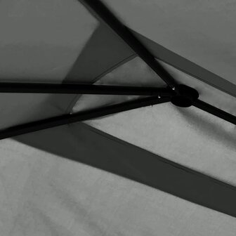 Prieel met paalhoezen 160 g/m&sup2; 3x4x2,6 m antracietkleurig 3