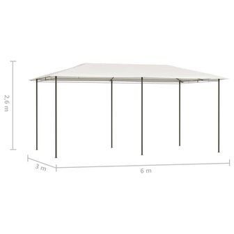 Prieel 160 g/m&sup2; 2,98x5,3x2,59 m cr&egrave;mekleurig 4