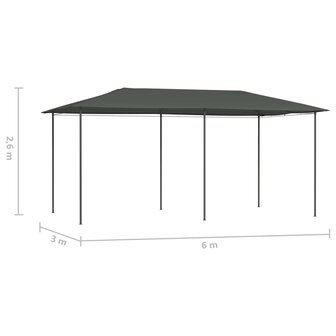 Prieel 160 g/m&sup2; 2,98x5,3x2,59 m antracietkleurig 4