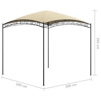 Prieel 180 g/m&sup2; 3x3x2,65 m cr&egrave;me 5