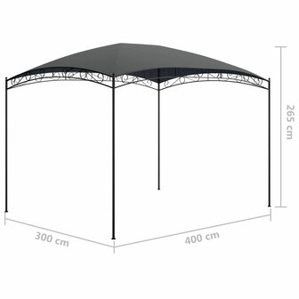 Prieel 180 g/m&sup2; 3x4x2,65 m antraciet 5
