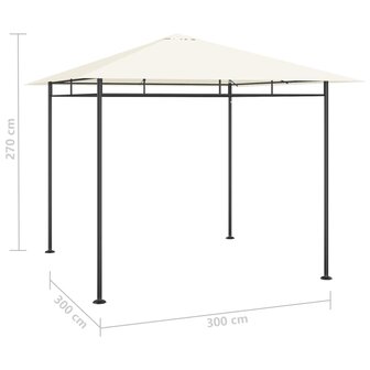 Prieel 180 g/m&sup2; 3x3x2,7 m cr&egrave;mekleurig 4