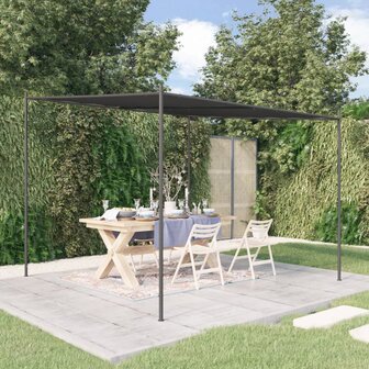 Prieel 3x3 m 180 g/m&sup2; stof en staal antracietkleurig 1