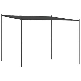 Prieel 3x3 m 180 g/m&sup2; stof en staal antracietkleurig 2