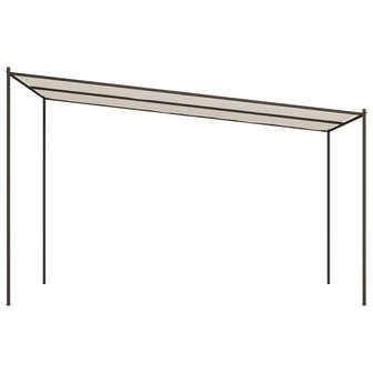 Prieel 4x4 m 180 g/m&sup2; stof en staal wit 4