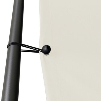 Prieel 4x4 m 180 g/m&sup2; stof en staal wit 5