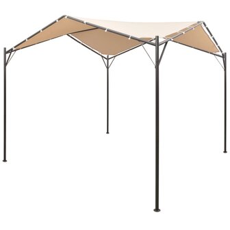 Prieel 4x4 m staal beige 1