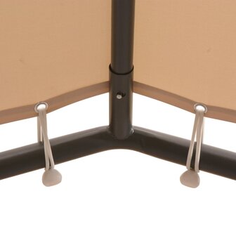 Prieel 3x3 m staal beige 3