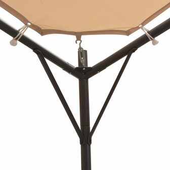 Prieel 3x3 m staal beige 4