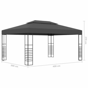 Prieel 3x4 m antraciet 6