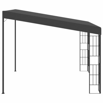 Wandprieel 3x3 m stof antracietkleurig 3