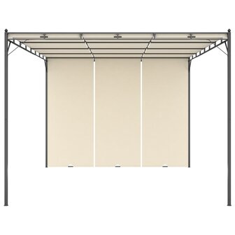 Tuinprieel met zijgordijn 4x3x2,25 m cr&egrave;me 2
