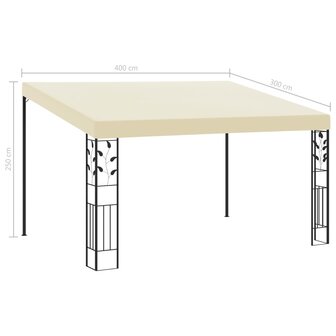 Wandprieel 4x3x2,5 m cr&egrave;me 6