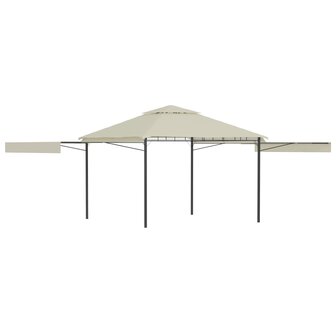 Prieel met uitschuifbare daken 180 g/m&sup2; 3x3x2,75 m cr&egrave;me 1