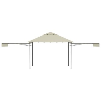Prieel met uitschuifbare daken 180 g/m&sup2; 3x3x2,75 m cr&egrave;me 4