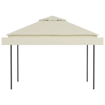 Prieel met uitschuifbare daken 180 g/m&sup2; 3x3x2,75 m cr&egrave;me 5