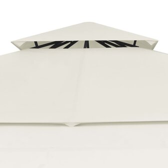 Prieel met uitschuifbare daken 180 g/m&sup2; 3x3x2,75 m cr&egrave;me 6