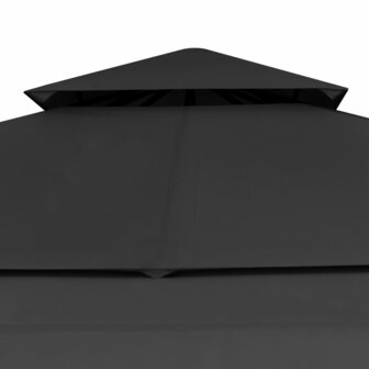 Prieel met uitschuifbare daken 180 g/m&sup2; 3x3x2,75 m antraciet 6