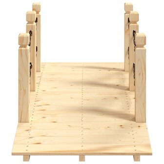Tuinbrug met kettingrails 150x67x56 cm massief vurenhout 4